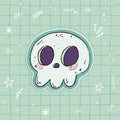Skull Sticker • Glitter Vinyl Sticker