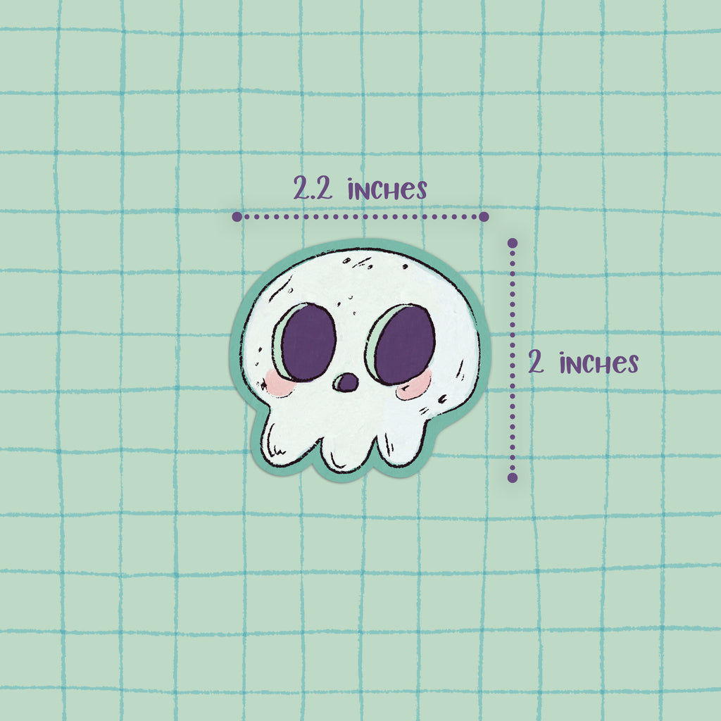 Skull Sticker • Glitter Vinyl Sticker