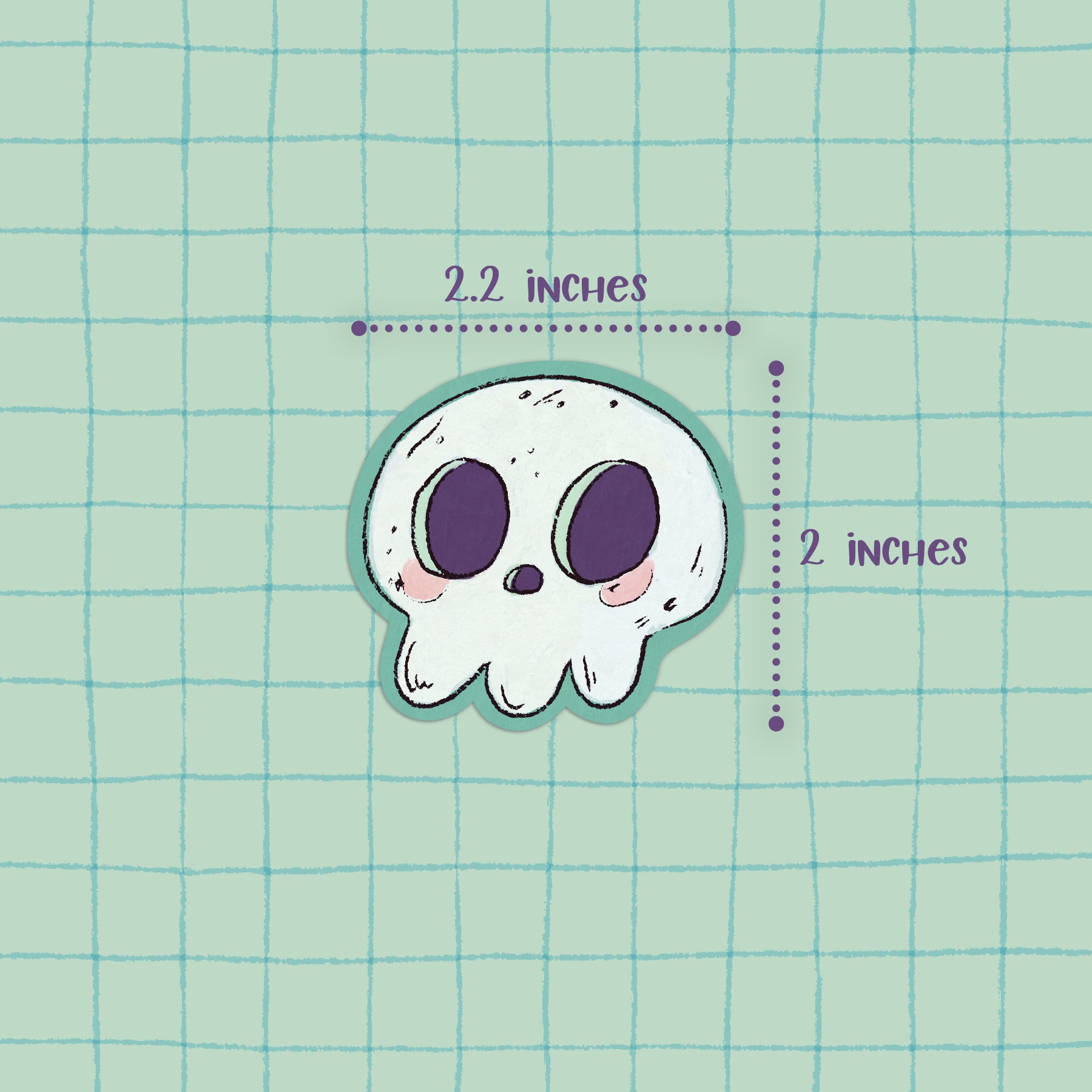 Skull Sticker • Glitter Vinyl Sticker