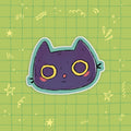 Black Cat Sticker • Glitter Vinyl Sticker