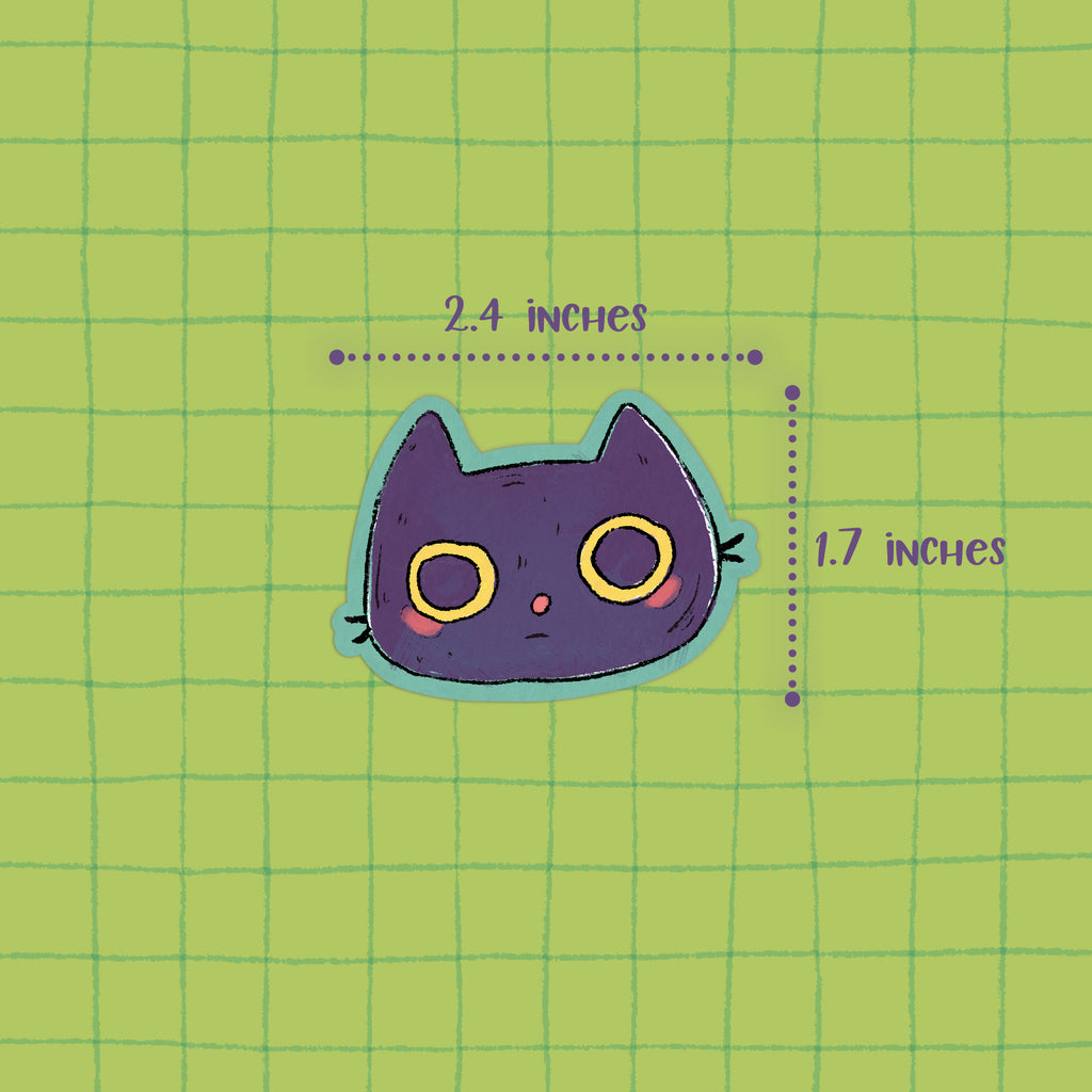 Black Cat Sticker • Glitter Vinyl Sticker