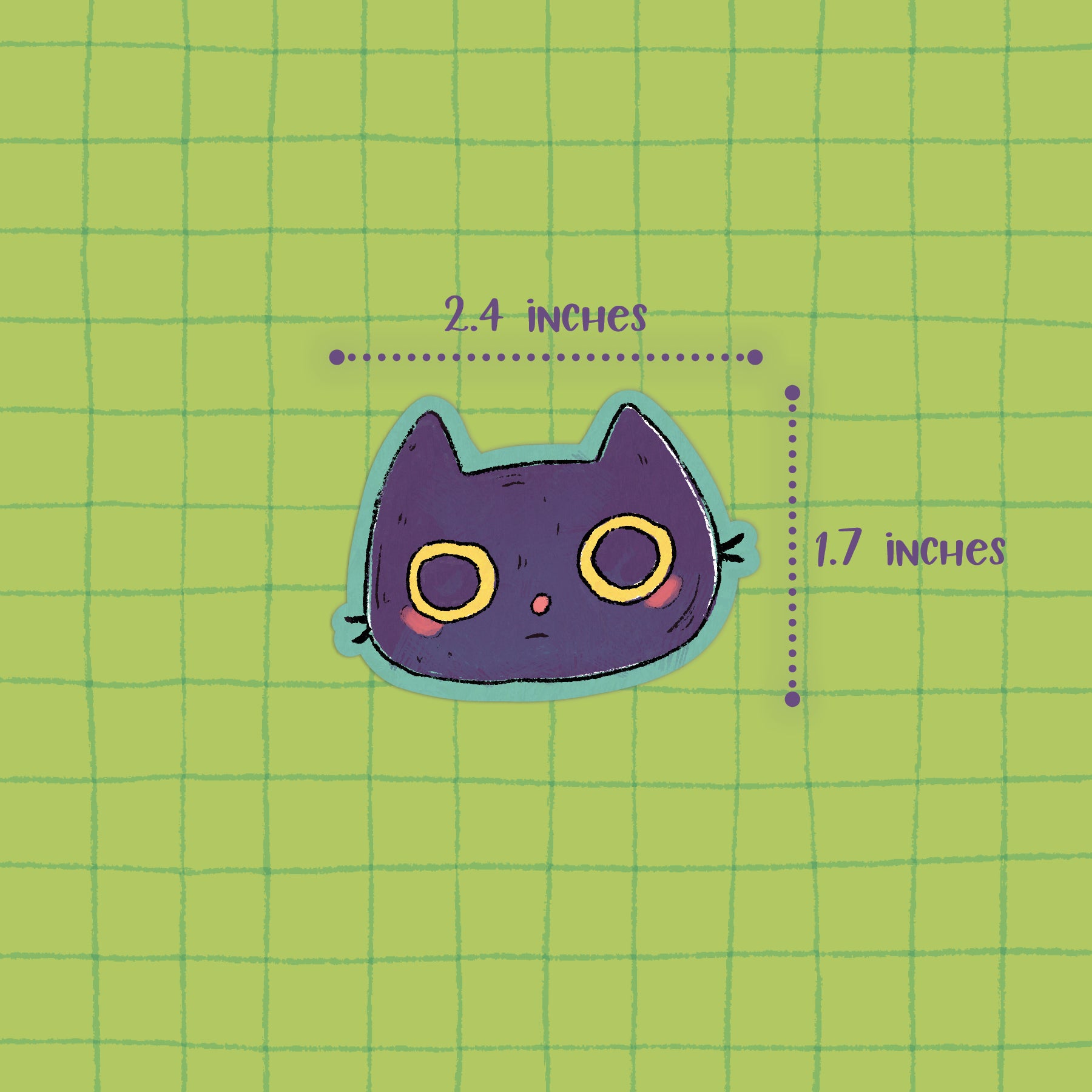 Black Cat Sticker • Glitter Vinyl Sticker