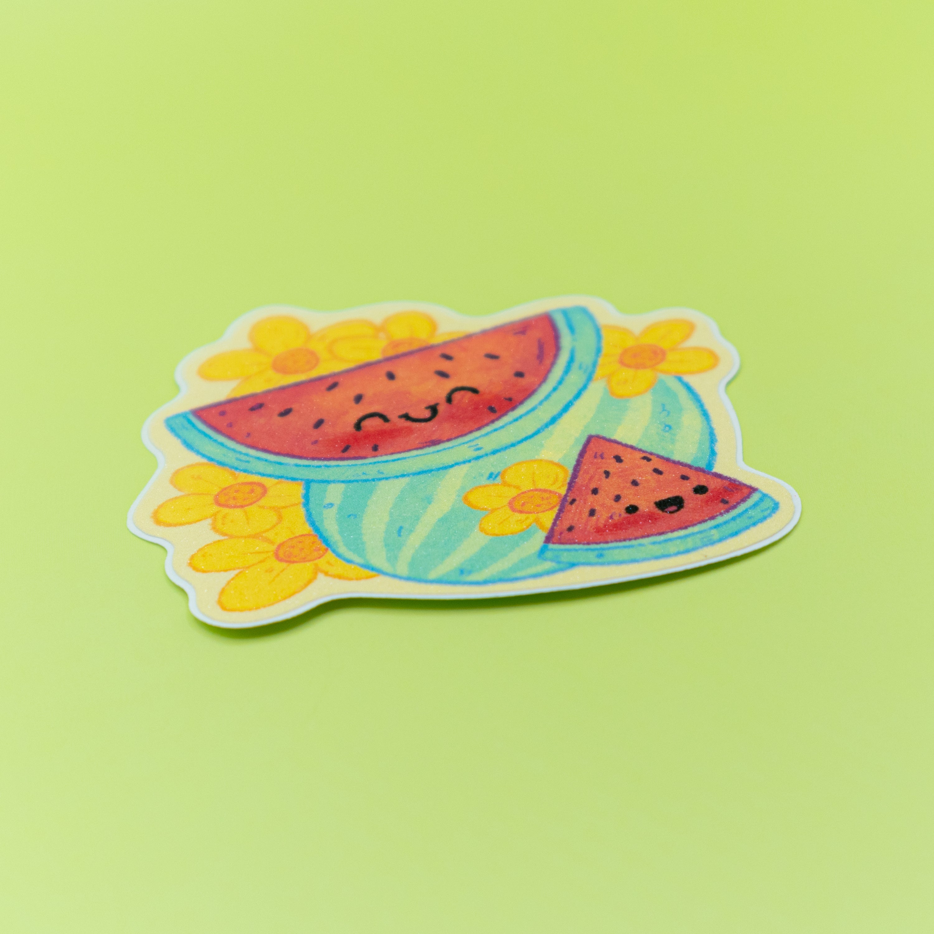 Wholesome Watermelon • Glitter Vinyl Sticker