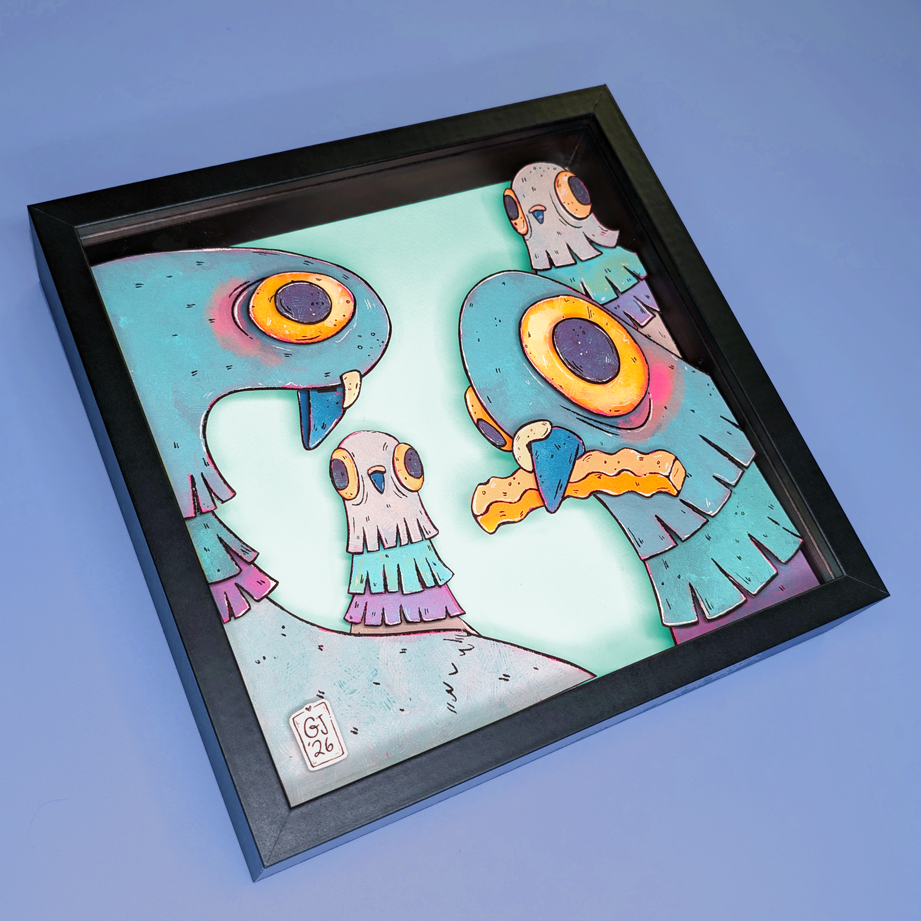*PREORDER* Pigeons Love French Fries • Layered Paper Print